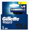 Produktbild: 15x Gillette MACH3 TURBO Rasierklingen 3×5 Stück