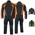 Produktbild: BULLDT Motorradkombi GW322K (Spar-Set, 2-tlg., mit Protektoren) BULLDT Motorradkombi Herren 2-teilig kurze Jacke CE2 Protektoren orange 46/XS