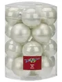 Produktbild: TrendLine Christbaumkugeln 20 Kugeln Ø 6 cm Glas Weiß Weihnachtskugeln