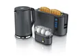 Produktbild: Arendo Frühstücks-Set (3-tlg), Edelstahl Wasserkocher 1,5l, 2-Scheiben Toaster, Eierkocher, Cool Grey