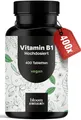 Produktbild: Vitamin B1 Thiamin - 400 Tabletten - 250mg hochdosiert - Vegan