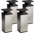 Produktbild: 4er Set sossai moderne Möbelfüße in Inox 80mm höhenverstellbar Schrankfüße Sockelfüße