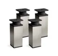 Produktbild: sossai® Möbelfuß Design-Möbelfüße, 4er & 8er Set, höhenverstellbar MFV1, Farbe: Inox, (4-St), Farbe: Inox