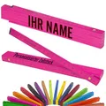 Produktbild: Metrie™ Zollstock - PERSONALISIERT – Gliedermaßstab | Meterstab, Maßstab - 2m - Lebhaft Pink - Duplex Teilung, Hergestellt in der EU – Druck mit Namen, Wunsch-Text für Handwerker | BLOCK 52-1 Stück
