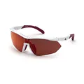 Produktbild: adidas Sport SP0016 Sonnenbrille Damen, Sportliche, Schlanke und Leichte Sonnenbrille, Maskenförmige Gläser, Roviex Spiegelnde Gläser, Weiß