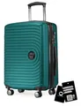 Produktbild: Hauptstadtkoffer Mitte - Handgepäck Trolley + Digitaler Gepäckanhänger, Kabinenkoffer mit Erweiterung + Koffertag, TSA, 4 Doppel-Rollen, Rollkoffer Hartschale ABS, Türkis