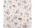 Produktbild: SCHÖNER LEBEN. Stoff Baumwollstoff Meterware Webware Tiere aus weiß grün beige 1,47m, allergikergeeignet