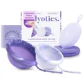 Produktbild: Bodyotics Comfydisc - Wiederverwendbare Menstruationsscheibe mit String, Comfort-Fit, 2er Pack, Größe S & L mit Tragetasche - 100% Body Safe Silicone aus Deutschland