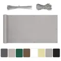 Produktbild: Sekey Balkonsichtschutz Polyester Balkonbespannungen Sichtschutz Garten Zaun Windschutz H: 90 cm / B: 300 cm, 500 cm, 600cm grau 400 cm
