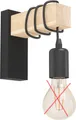 Produktbild: Eglo Townshend vintage Wandleuchte Holz + Metall schwarz E27 FSC