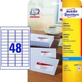 Produktbild: AVERY Zweckform Adressetiketten J4791-25 weiß 45,7 x 21,2 mm, 25 Blatt