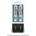 Produktbild: Comfort Mini Ladegerät inkl. 2x AA 2100 mAh NiMh Akkus