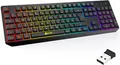 Produktbild: KLIM Chroma Wireless Gaming Tastatur Kabellos QWERTZ DE – RGB Beleuchtet, Leise