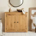 Produktbild: Kommode Holz Sideboard Flurmöbel zwei Türen Kiefer Natur