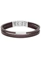 Produktbild: Fossil Armband Schmuck Geschenk Edelstahl Leder VINTAGE CASUAL