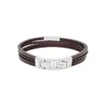 Produktbild: Fossil Herrenarmband aus Edelstahl oder Leder mit Faltverschluss