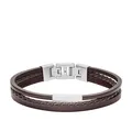 Produktbild: Fossil JF03323040 Armband Herren Multi-Strang  Leder Braun Edelstahl 18 cm