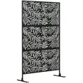Produktbild: Outsunny Gartensichtschutz,, Schwarz, Metall, 45x198 cm, Sonnen- & Sichtschutz, Sichtschutz Garten, Balkon Sichtschutze
