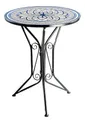 Produktbild: Kobolo Gartentisch Mediterran mit Platte in Mosaikoptik - Höhe 68 cm Durchmesser 55 cm