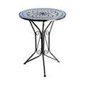 Produktbild: Gartentisch Mediterran mit Platte in Mosaikoptik - Höhe 68 cm Durchmesser 55 cm