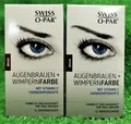 Produktbild: 2x Swiss o Par AUGENBRAUENFARBE + WIMPERNFARBE SET  BRAUN- dauerhaft farbecht!