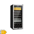 Produktbild: Klarstein Beersafe 7XL Kühlschrank 242 Liter 5 Böden Panoramaglastür Edelstahl Edelstahl 242 Liter