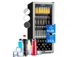 Produktbild: Klarstein Getränkekühlschrank HEA8-Beersafe-242-ss 10045901, 126.5 cm hoch, 55 cm breit, Bierkühlschrank Hausbar Getränke Flaschenkühlschrank Glastür