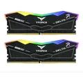 Produktbild: Team Group T-Force Delta RGB DDR5-6400 - 32GB - CL32 - Dual Channel (2 pcs) - Intel XMP - Sort med RGB (2 x 16GB, 6400 MHz, DDR5-RAM, DIMM) (FF3D532G6400HC32ADC01)