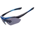 Produktbild: Polarisierende Fahrradbrille mit UV-400-Filter mit schwarzem Etui Schwarz-Blau