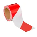 Produktbild: tesa Absperrband Signal rot, weiß 80,0 mm x 100,0 m