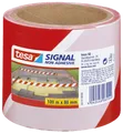 Produktbild: TESA 58137 - Absperrband tesa Signal, 100 m x 80 mm, rot/weiß