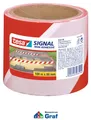 Produktbild: tesa SIGNAL abriebfestes Absperrband Signalband rot/weiß, 100m x 80mm /#87000007