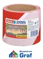 Produktbild: tesa Signalband Absperrband Flatterband Warnband rot/weiß 100 m x 80 mm /#870738