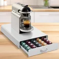 Produktbild: Navaris Kapselhalter kompatibel mit Nespresso Kapseln - Aufbewahrung für 50 Kaffeekapseln für Kapselmaschine - Aufbewahrungsbox Kaffeekapseln - Weiß