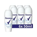 Produktbild: Rexona Anti-Transpirant Roll-On Cotton Dry mit leicht blumigem und dezentem Duft, der von Baumwolle inspiriert wurde (6er Pack)