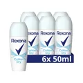 Produktbild: Rexona Anti-Transpirant Roll-On Cotton Dry blumiger Duft ohne Aluminium 6x50ml