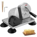 Produktbild: VEVOR Manueller Brotschneider, Käse-/Butterschneidemaschine mit einstellbarer Dicke von 0 - 6 Zoll, mikrogezahnte Klinge aus Edelstahl, kommerzieller Käseschneider aus Aluminiumlegierung für Küche, Restaurant, Bäckerei, Party