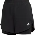 Produktbild: adidas Damen Aeroready Minimal 2in1 Shorts (Größe XS, schwarz)