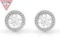Produktbild: GUESS PAVE 4G-LOGO STUDS Damenohrringe Rhodium, Ohrringe Women Earrings