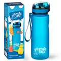 Produktbild: schmatzfatz Trinkflasche Kinder Auslaufsicher 0,5L, Sport Trinkflasche Schule zum Wandern & Fitnessstudio, Geschmacksneutrale Wasserflasche 500ml, Trinkflasche mit Fruchteinsatz, BPA-Frei