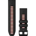 Produktbild: Garmin Silikonarmband, Quickfit, 26mm, black/red (26 mm, Silikon) (010-13281-06)