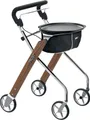 Produktbild: Rollator Let´s Dream, Wohnraumrollator,>>>>Holzoptik/chrom, inkl. Tablett und Stoffkorb