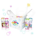 Produktbild: Bubble World - GABBY'S Party Pack - 12 Flaschen Blasen - 60 ml - Einfarbige Tuben und integriertes Gebläse - Perfekt für Geburtstagsfeiern für Ihr Kind und Seine Freunde - Made in Italy