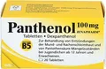 Produktbild: PANTHENOL 100 mg Jenapharm Tabletten 20 St