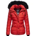 Produktbild: Navahoo Damen Winterjacke Steppjacke Kurz Parka Jacke Warm Gefüttert Kapuze Zuckerbiene Rot Gr. 36 - S - Rot - 36