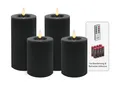 Produktbild: LC Home LED-Kerze Candela Lights LED Kerzen 4er Set Winter glatt Echtwachs (4-tlg)