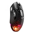 Produktbild: SteelSeries Aerox 5 Wireless – RGB Gaming-Mouse mit Öffnungen in der Oberfläche – Federleichtes, wasserabweisendes Design – 9 Tasten – Bluetooth/2,4 GHz – Optischer TrueMove Air-Sensor mit 18.000 DPI