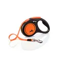 Produktbild: flexi® Neon S Gurt 5 m schwarz/neon-orange, Roll-Leine für Hunde bis 15 kg
