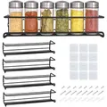 Produktbild: Joejis Kitchen Gewürzregal, Schwarz, Metall, 5x6x29 cm, Küchen, Küchenmöbel, Küchenregale