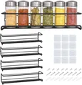 Produktbild: JOEJI’S KITCHEN Gewürzregal Schwarzes 2&4-stöckiges Gewürzregal für die Küche - Kräuterregal
